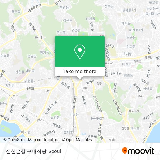 신한은행 구내식당 map