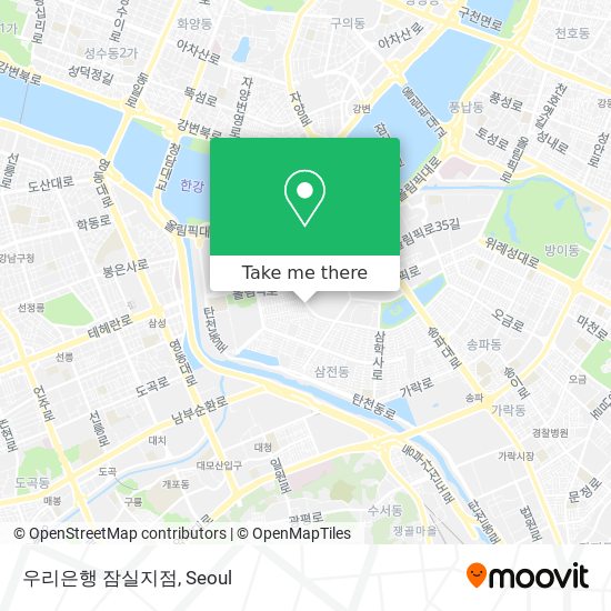 우리은행 잠실지점 map