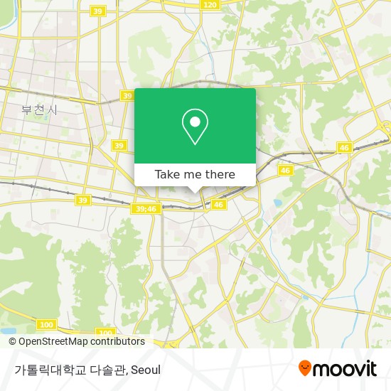 가톨릭대학교 다솔관 map