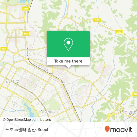 푸조as센터 일산 map