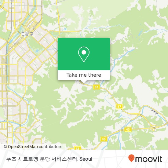 푸조 시트로엥 분당 서비스센터 map
