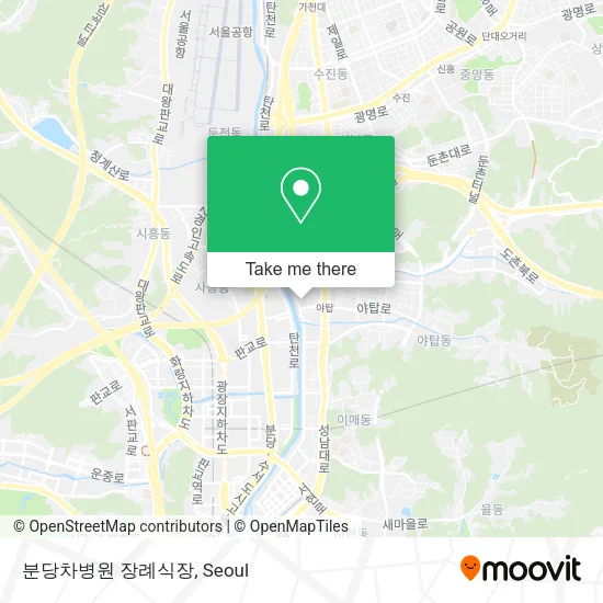 분당차병원 장례식장 map