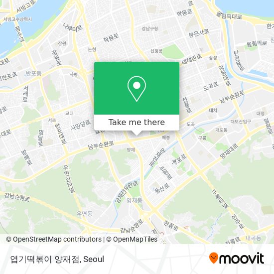 엽기떡볶이 양재점 map
