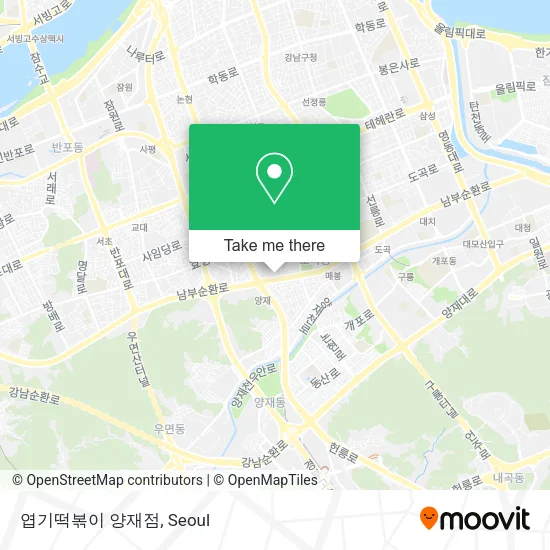 엽기떡볶이 양재점 map