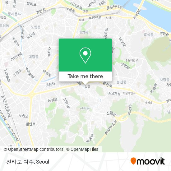 전라도 여수 map