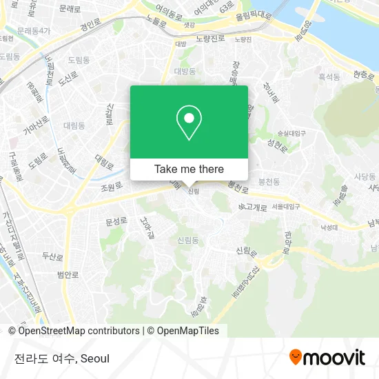 전라도 여수 map