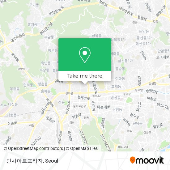 인사아트프라자 map