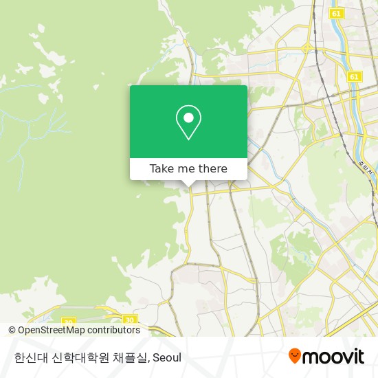 한신대 신학대학원 채플실 map
