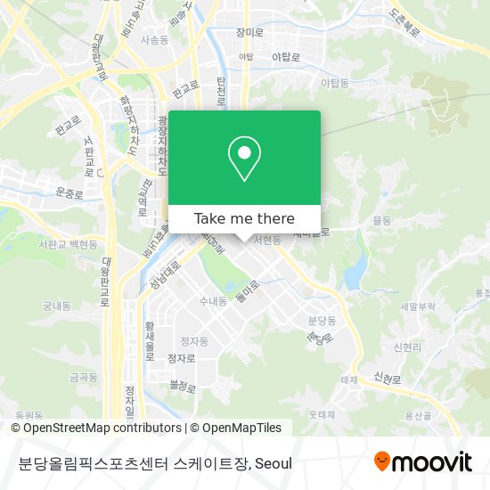 분당올림픽스포츠센터 스케이트장 map