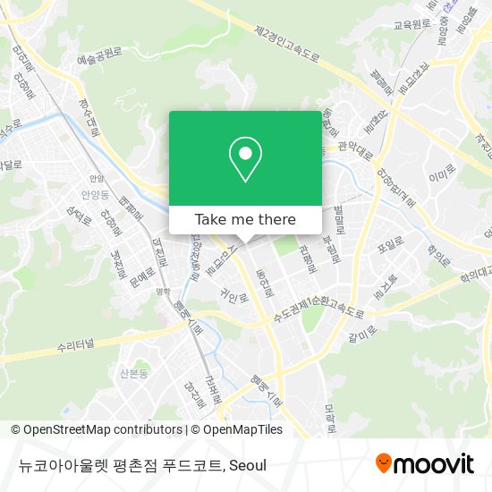 뉴코아아울렛 평촌점 푸드코트 map