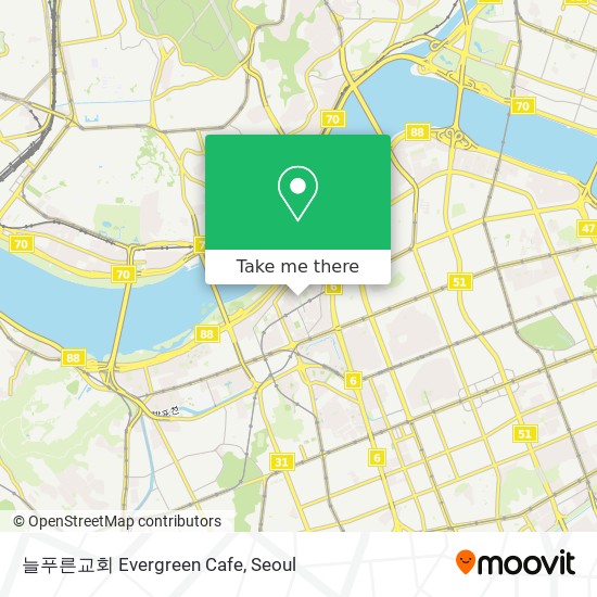 늘푸른교회 Evergreen Cafe map