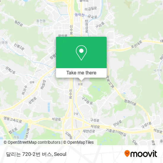 달리는 720-2번 버스 map