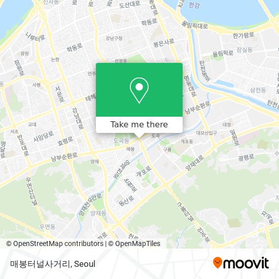 매봉터널사거리 map
