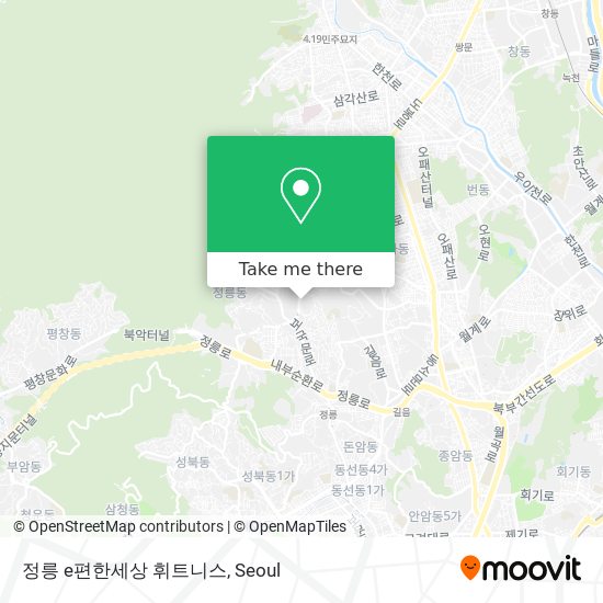 정릉 e편한세상 휘트니스 map