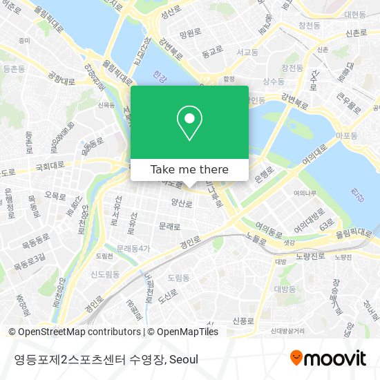 영등포제2스포츠센터 수영장 map