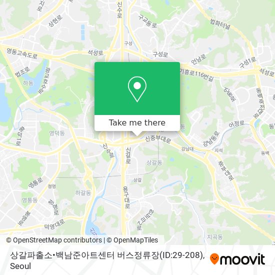 상갈파출소•백남준아트센터 버스정류장(ID:29-208) map