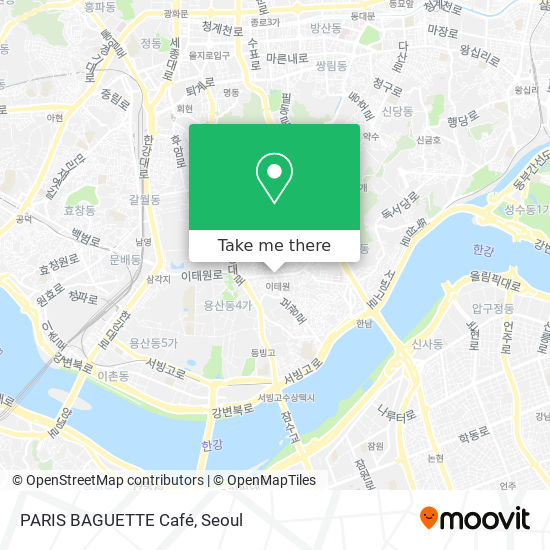 PARIS BAGUETTE Café map