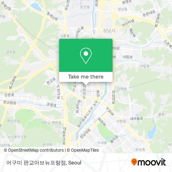 어구미 판교아브뉴프랑점 map