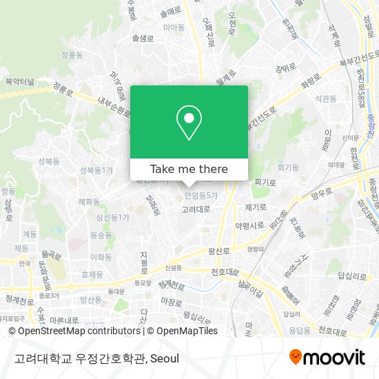 고려대학교 우정간호학관 map