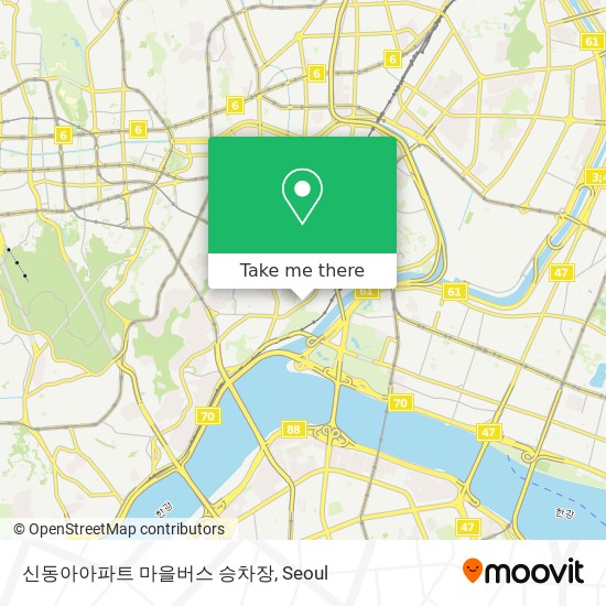 신동아아파트 마을버스 승차장 map