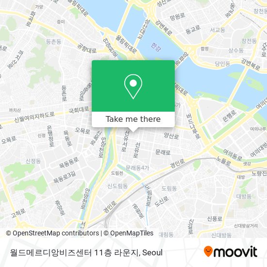 월드메르디앙비즈센터 11층 라운지 map