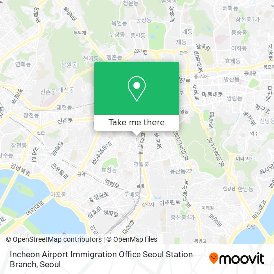 Incheon Airport Immigration Office Seoul Station Branch map