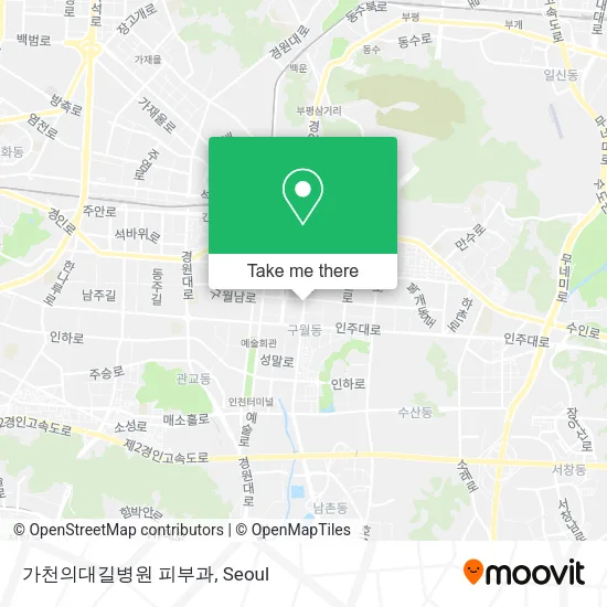 가천의대길병원 피부과 map