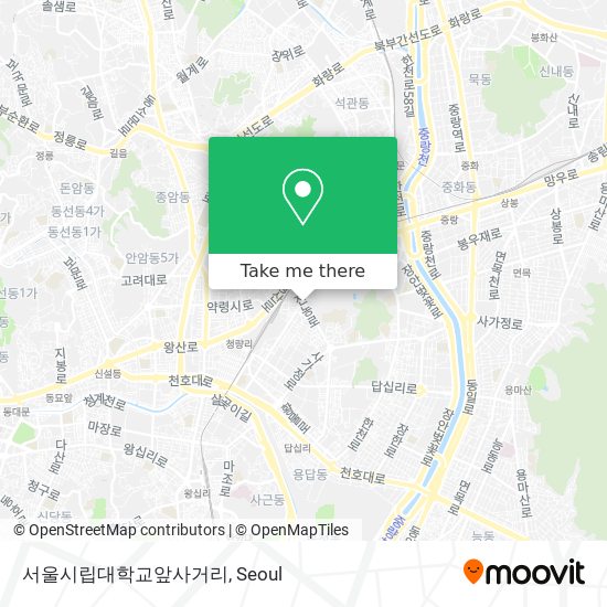 서울시립대학교앞사거리 map