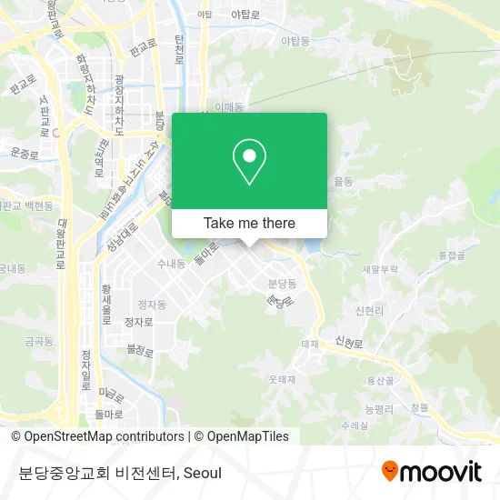 분당중앙교회 비전센터 map