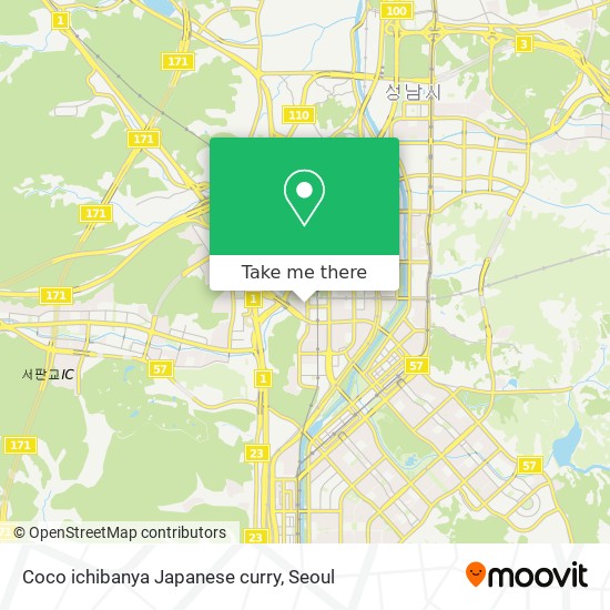 Coco ichibanya Japanese curry map