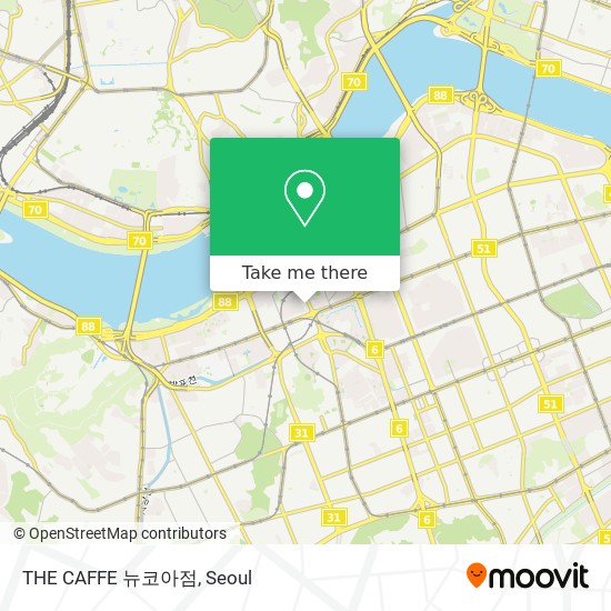 THE CAFFE 뉴코아점 map