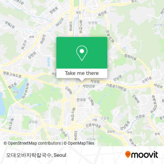 오대오바지락칼국수 map