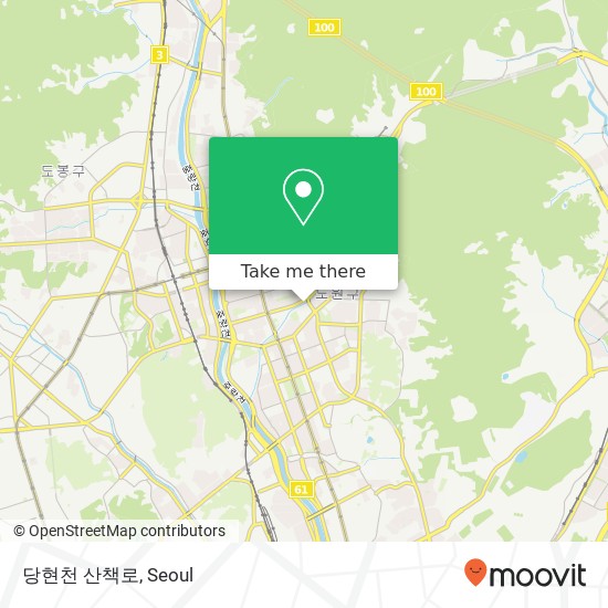 당현천 산책로 map