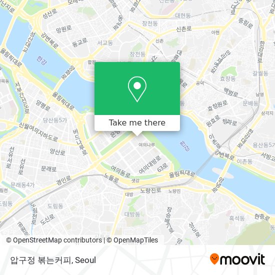 압구정 볶는커피 map