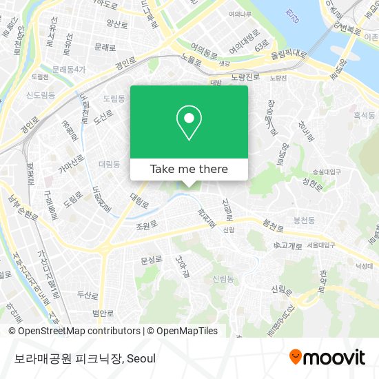 보라매공원 피크닉장 map