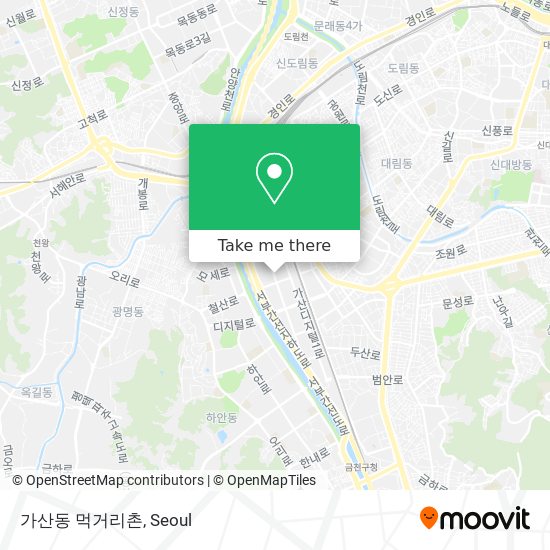 가산동 먹거리촌 map