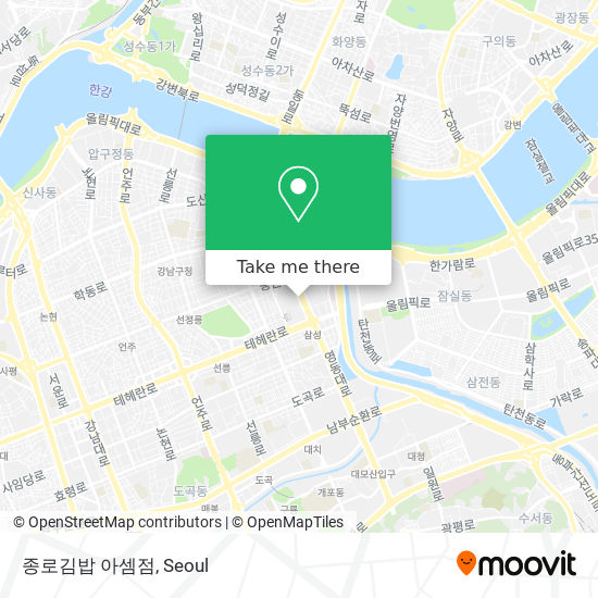 종로김밥 아셈점 map