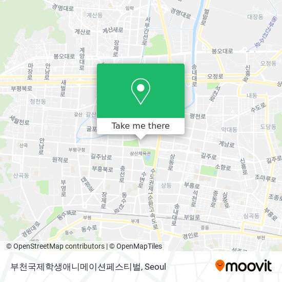 부천국제학생애니메이션페스티벌 map