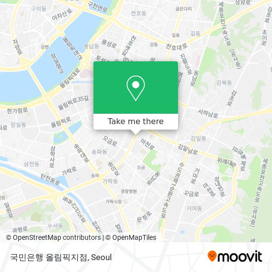 국민은행 올림픽지점 map