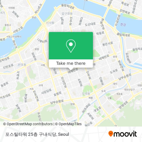 포스틸타워 25층 구내식당 map