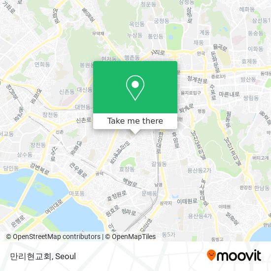 만리현교회 map