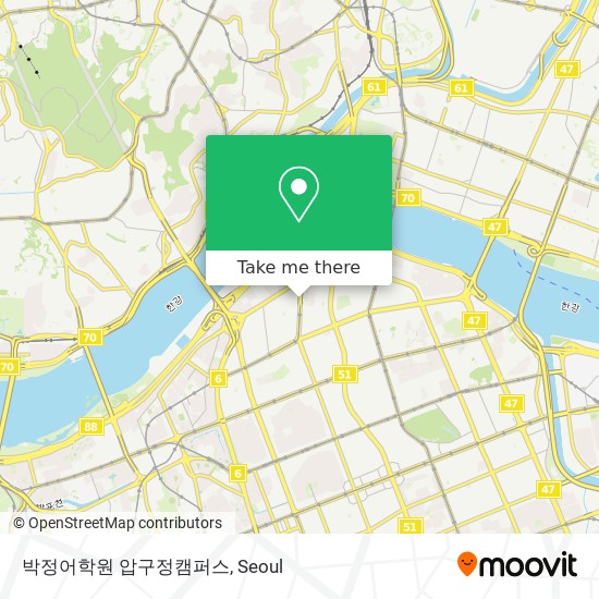 박정어학원 압구정캠퍼스 map