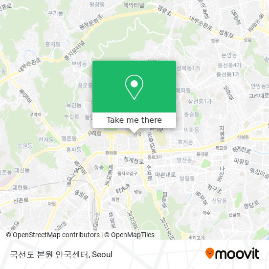 국선도 본원 안국센터 map