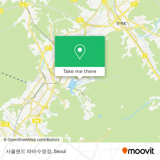 서울랜드 라바수영장 map