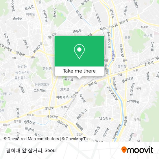 경희대 앞 삼거리 map