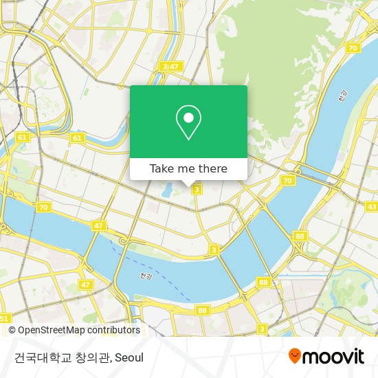 건국대학교 창의관 map