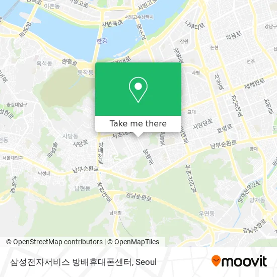 삼성전자서비스 방배휴대폰센터 map