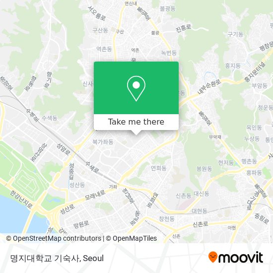 명지대학교 기숙사 map