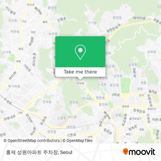 홍제 성원아파트 주차장 map