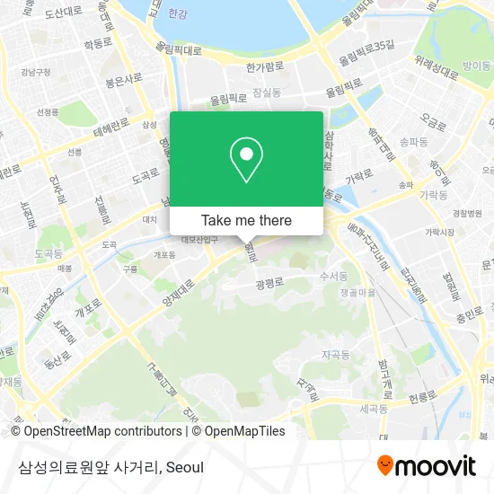 삼성의료원앞 사거리 map